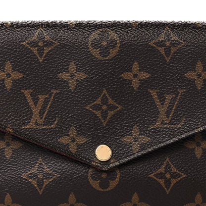 Louis Vuitton Monogram Pochette Felicie Chain Wallet Fuchsia 7 of 9