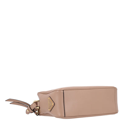 Prada Glace Calfskin Embossed Logo Crossbody Cammeo 3 of 9