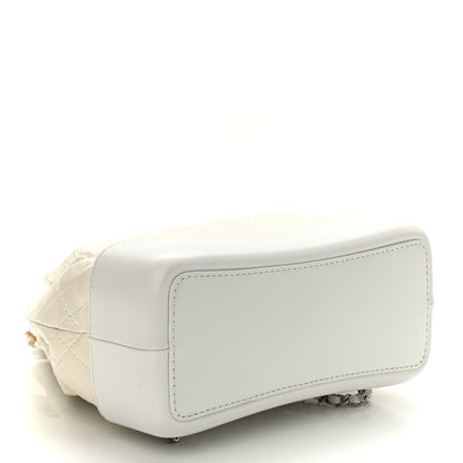 Chanel Aged Calfskin Quilted Small Gabrielle Backpack White 4 of 11
