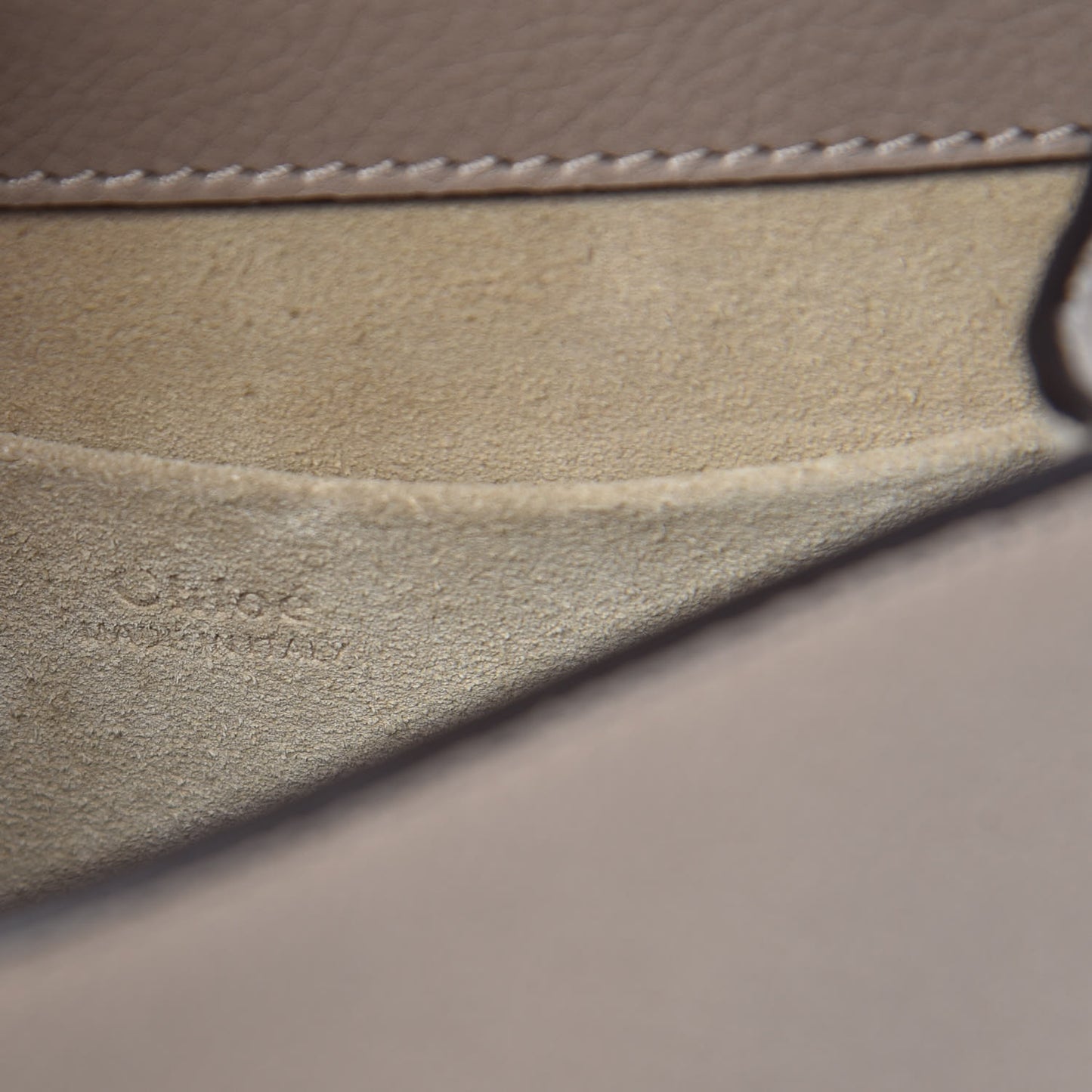 Calfskin Suede Small Nile Bracelet Bag Motty Grey
