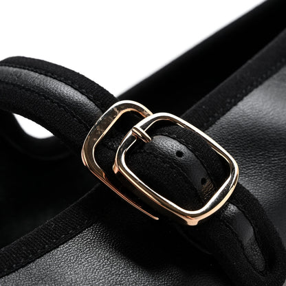 Chanel Lambskin Mary Jane Flats 38 Black 9 of 10