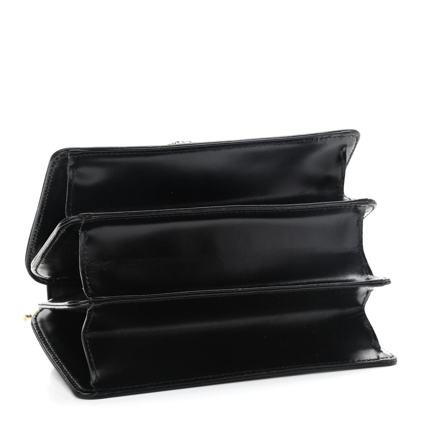 Calfskin Bamboo Mini Thiara Top Handle Bag Black