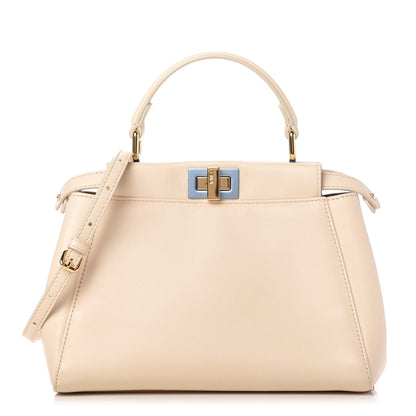 Fendi Nappa Mini Peekaboo Iconic Satchel Nude 1 of 9