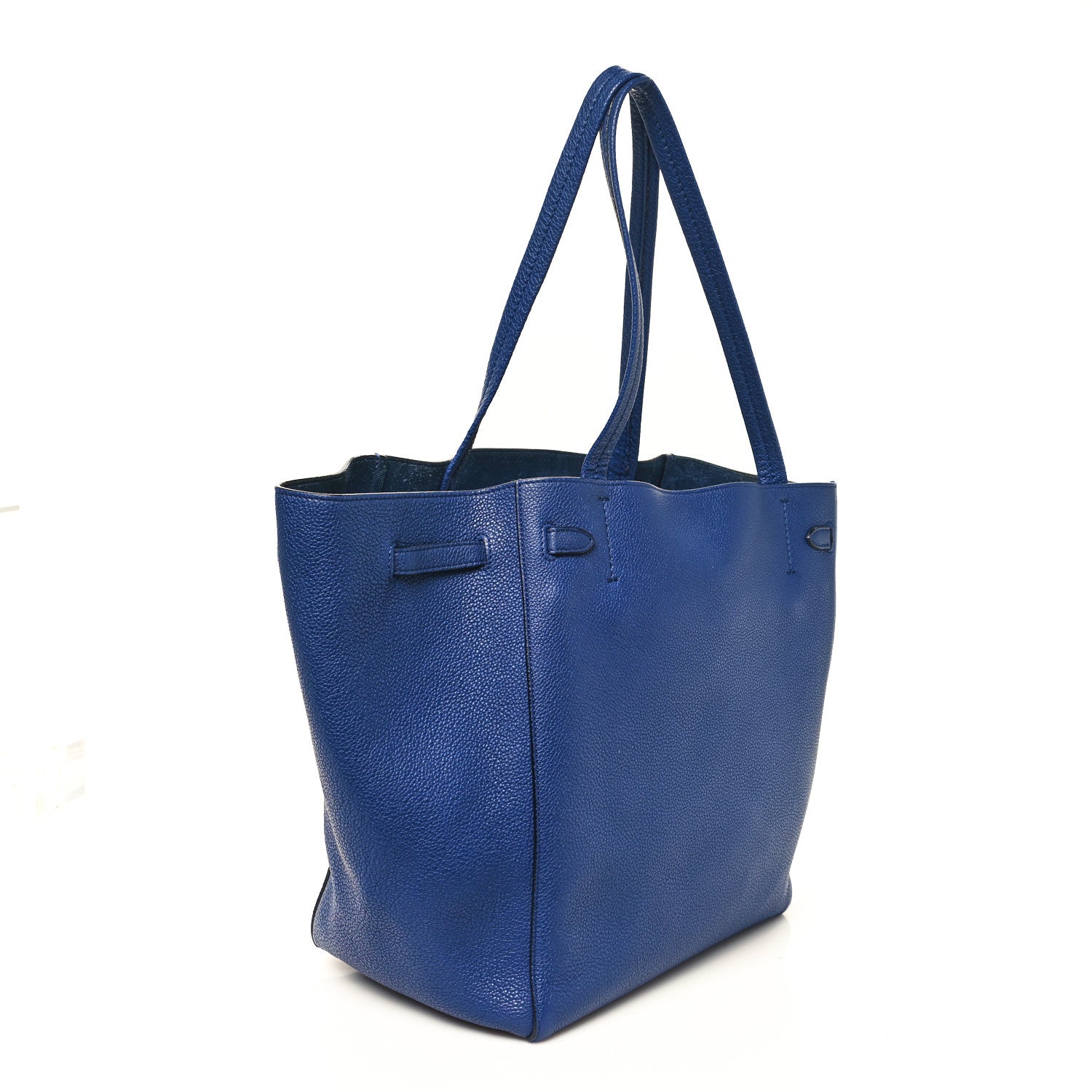 Celine Soft Grained Calfskin Small Belt Cabas Phantom Deep Blue 3 of 10