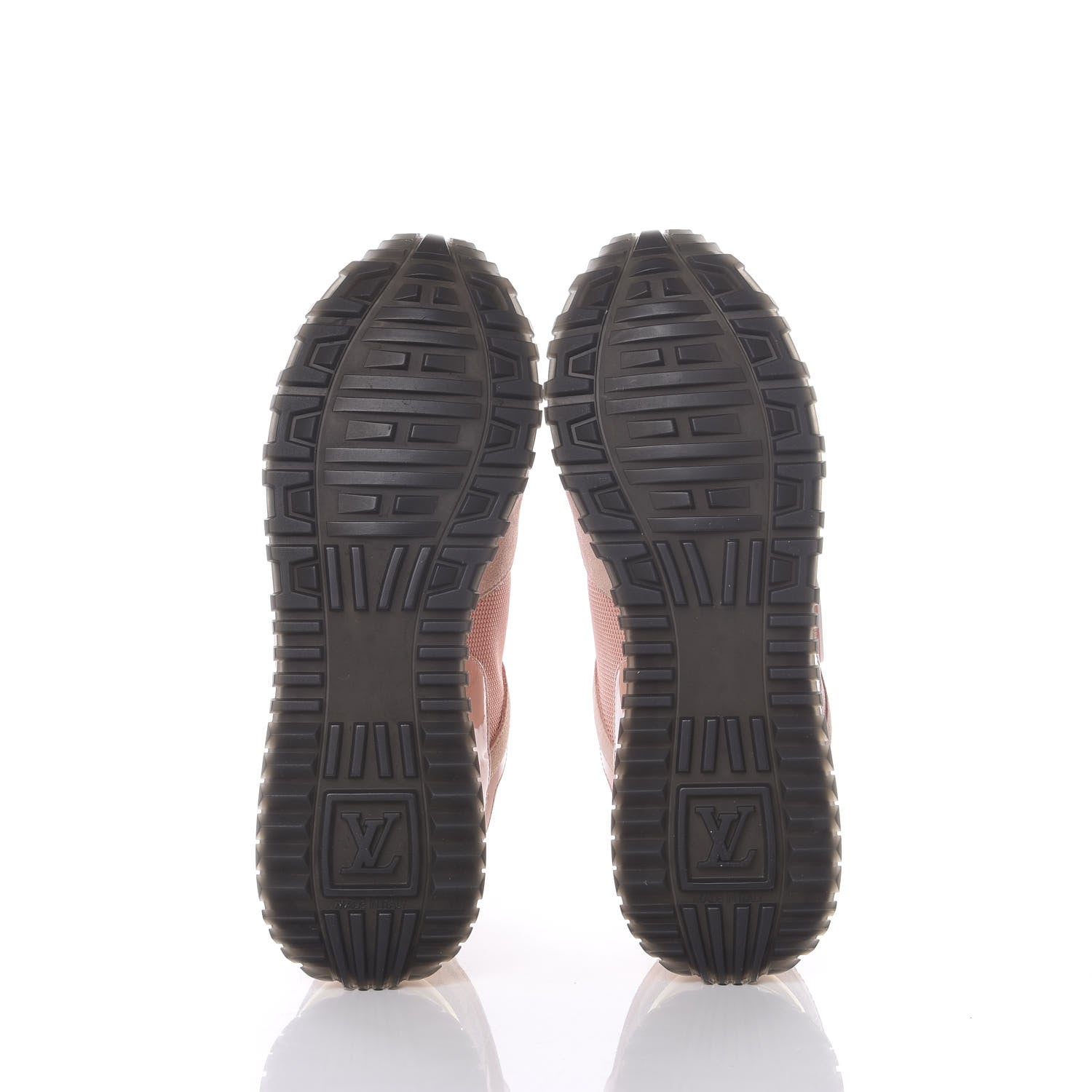 Louis Vuitton Suede Damier Azur Run Away Sneakers 37.5 Pink 5 of 8