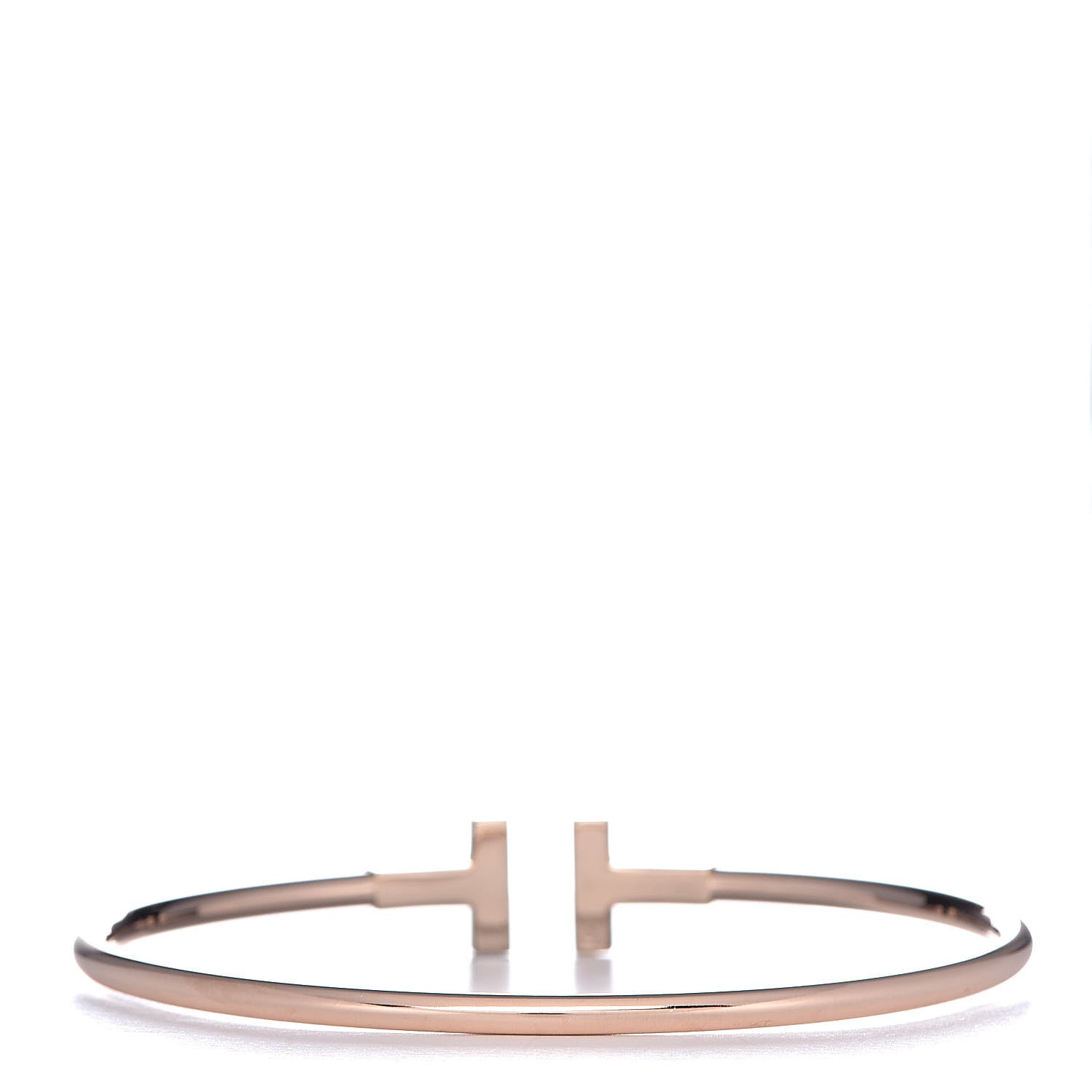 Tiffany 18K Rose Gold T Wire Bracelet 3 of 4