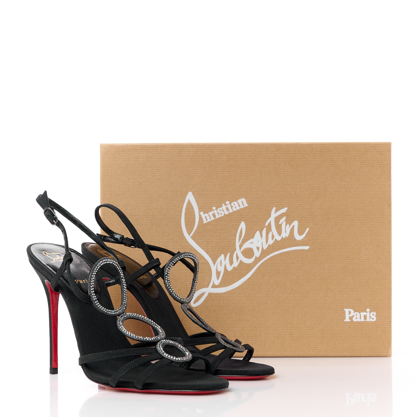 Crepe Crystal Troisronds 100 Sandals 37 Black