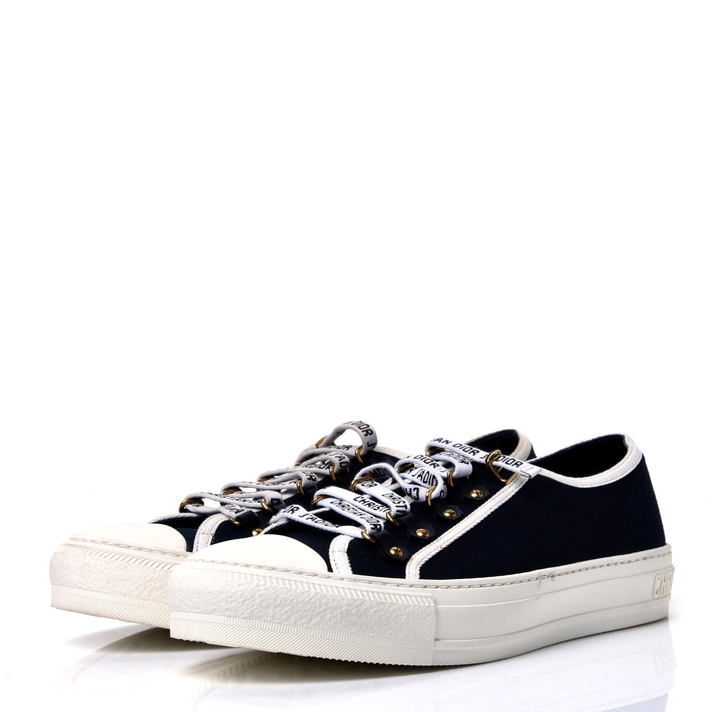 Canvas Walk'N'Dior Low Top Sneakers 40 Black