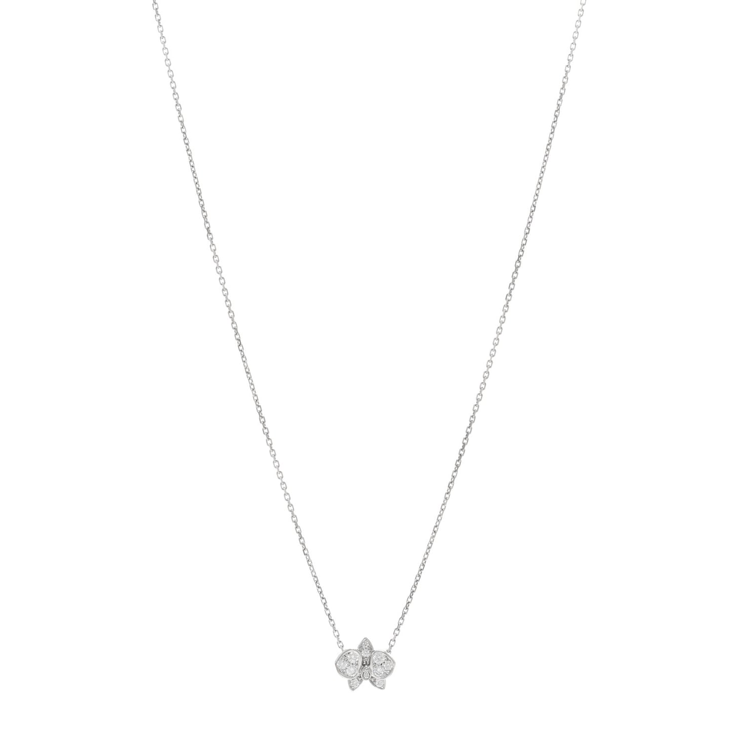 18K White Gold Diamond Caresse D'Orchidees Par Cartier Necklace