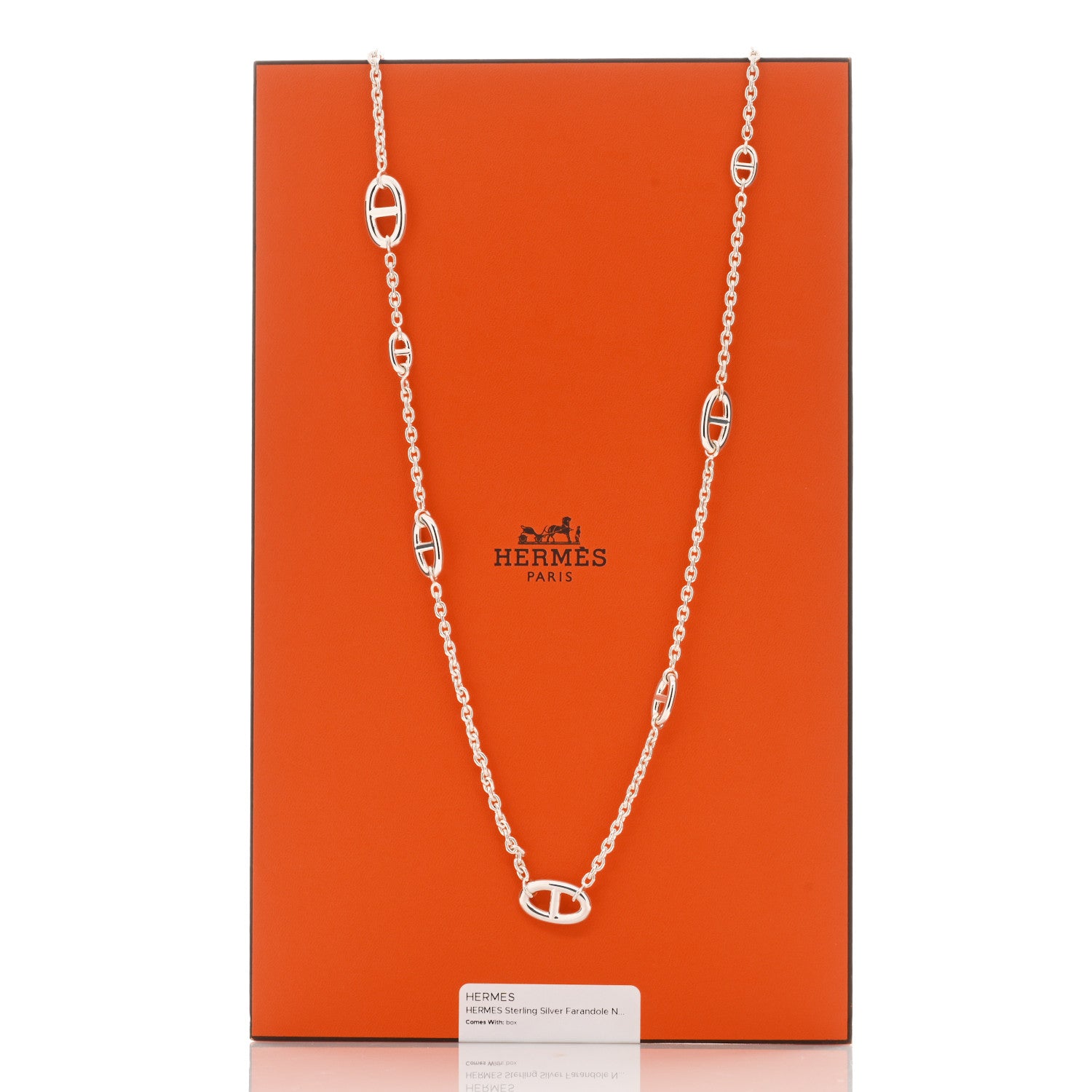 Hermes Sterling Silver Farandole Necklace 120 4 of 4