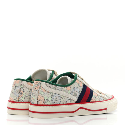 Gucci X LIBERTY OF LONDON Canvas Web Tracy Print Womens 1977 Tennis Sneakers 36 Mint Peach Mystic White 4 of 9