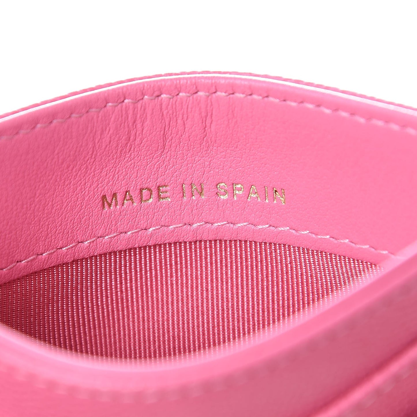 Caviar Quilted Card Holder Pink