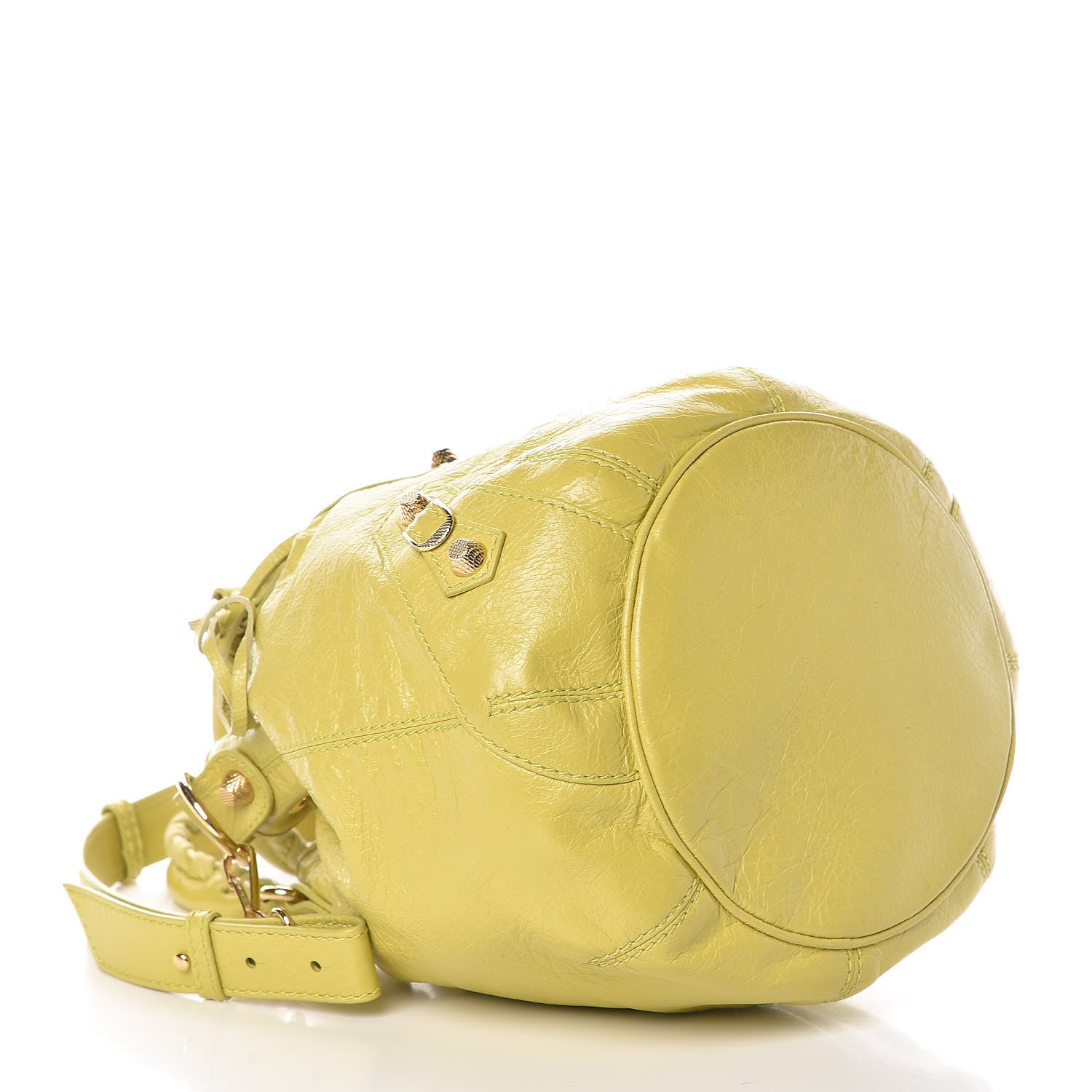 Balenciaga Agneau Giant 12 Gold Hardware Mini Pompon Jaune Poussin 4 of 9
