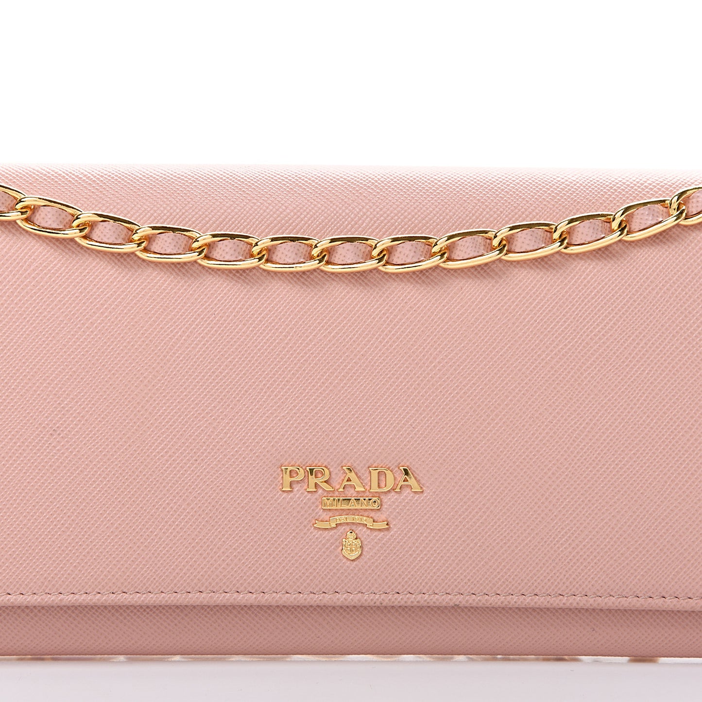 Saffiano Metal Large Chain Wallet Orchidea