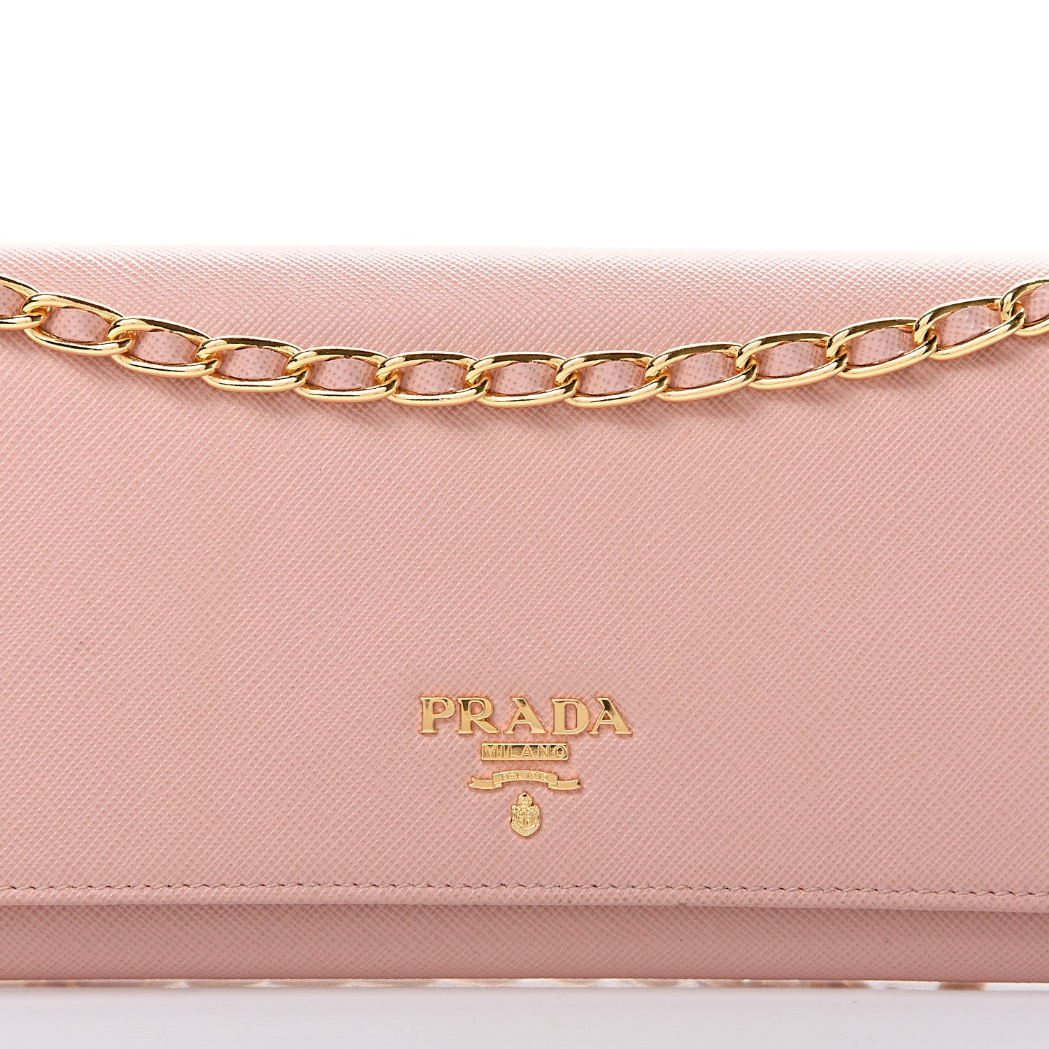 Prada Saffiano Metal Large Chain Wallet Orchidea 8 of 14