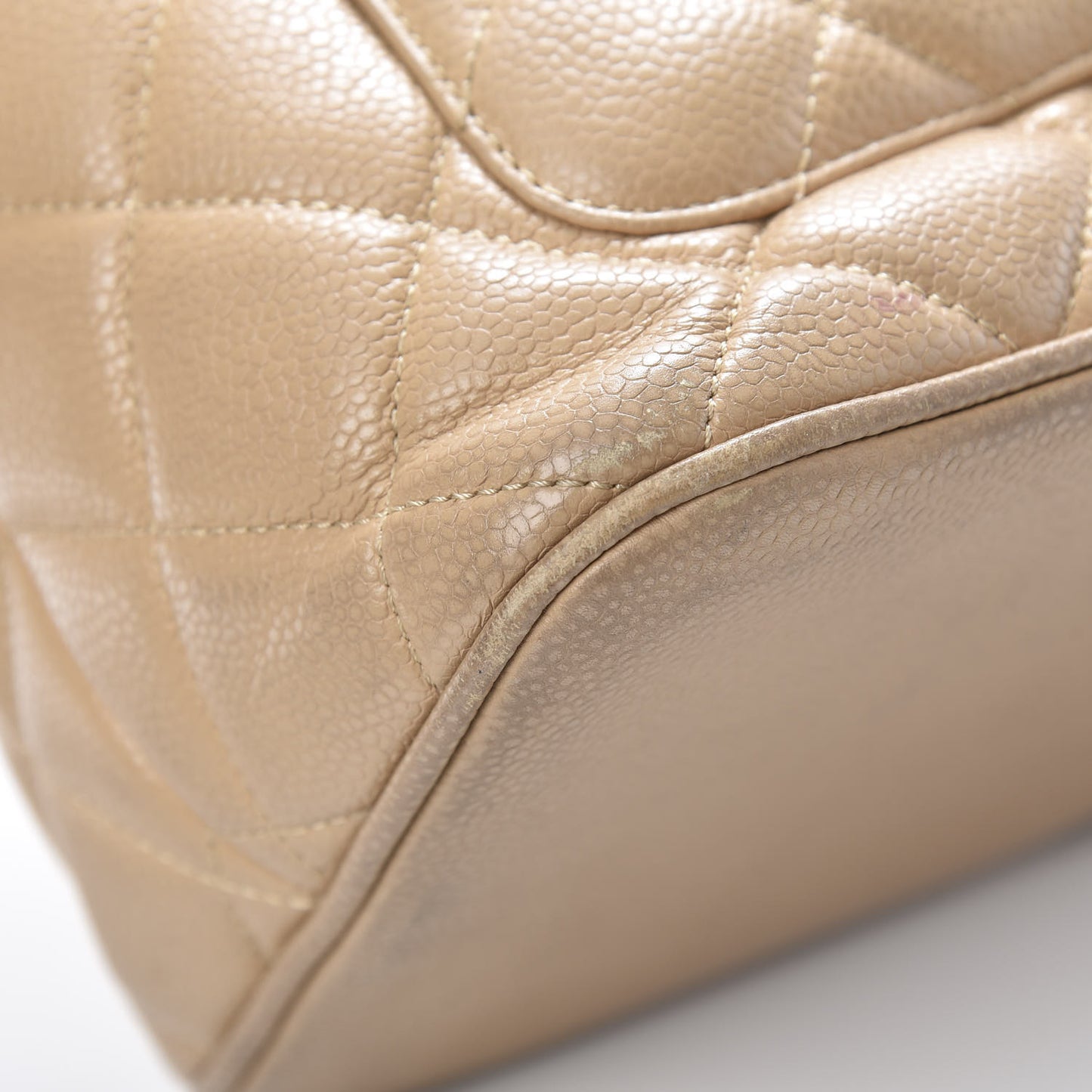 Caviar Quilted Medallion Tote Beige