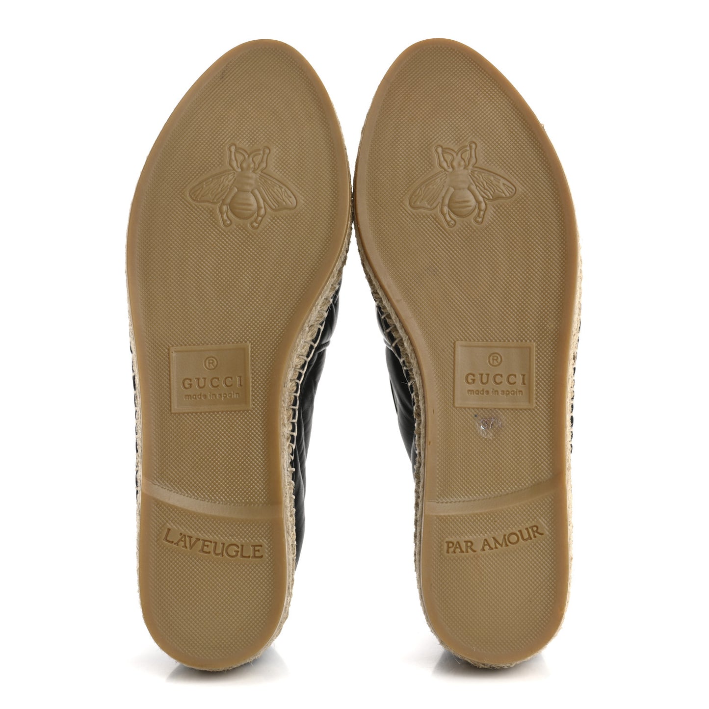 Nappa Matelasse GG Marmont Espadrilles 37.5 Black