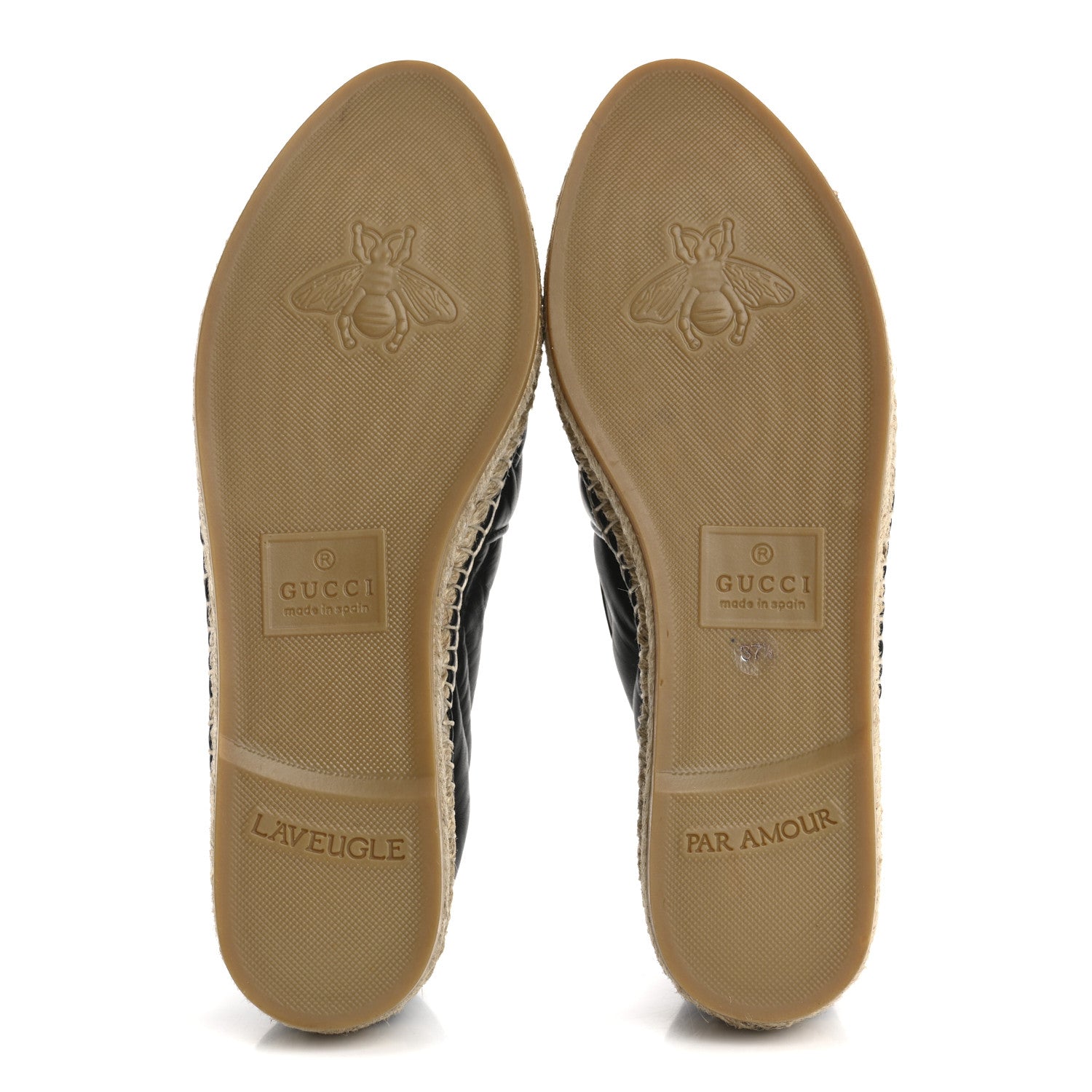 Gucci Nappa Matelasse GG Marmont Espadrilles 37.5 Black 6 of 11