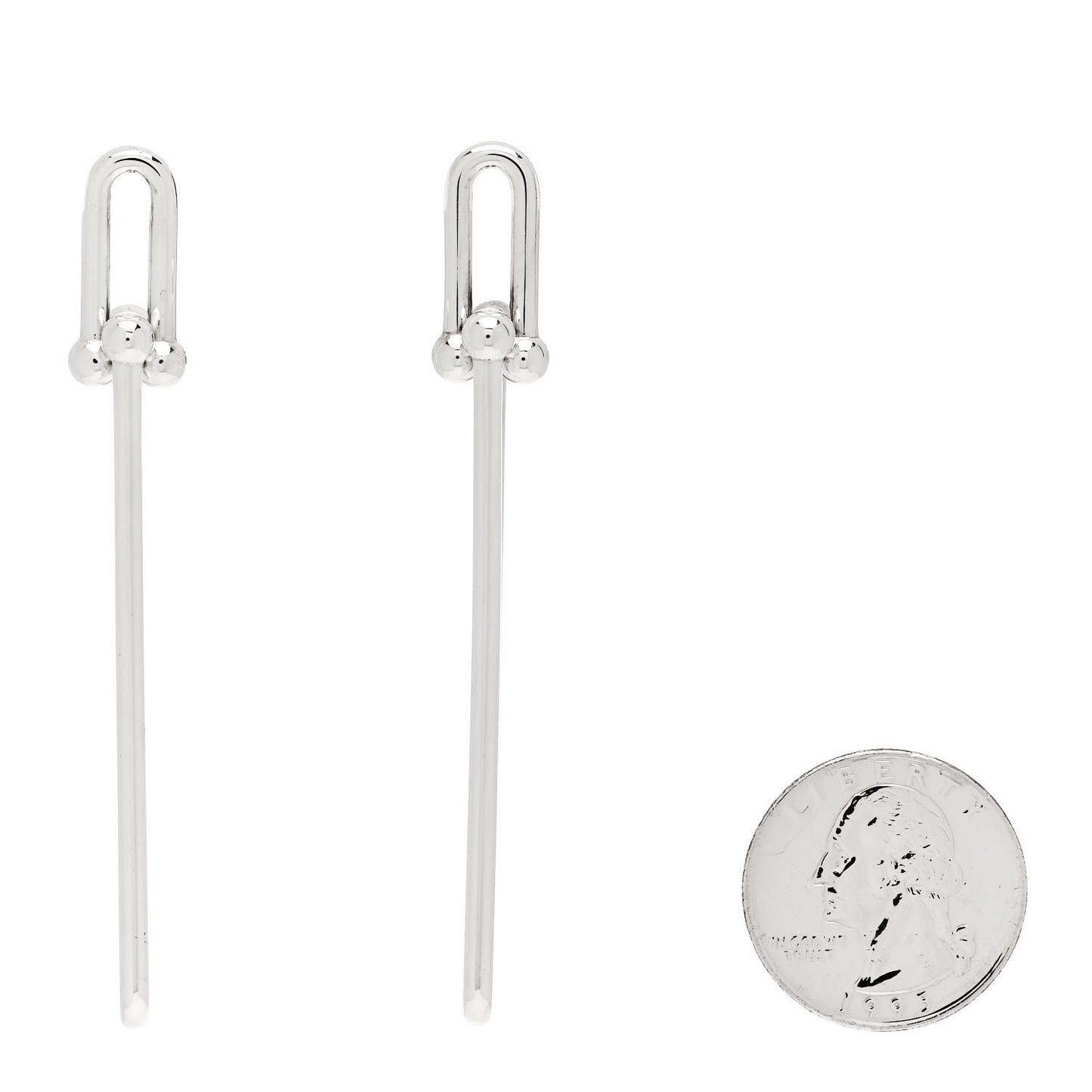 Sterling Silver HardWear Double Long Link Earrings