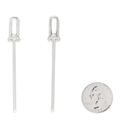 Tiffany Sterling Silver HardWear Double Long Link Earrings 2 of 5