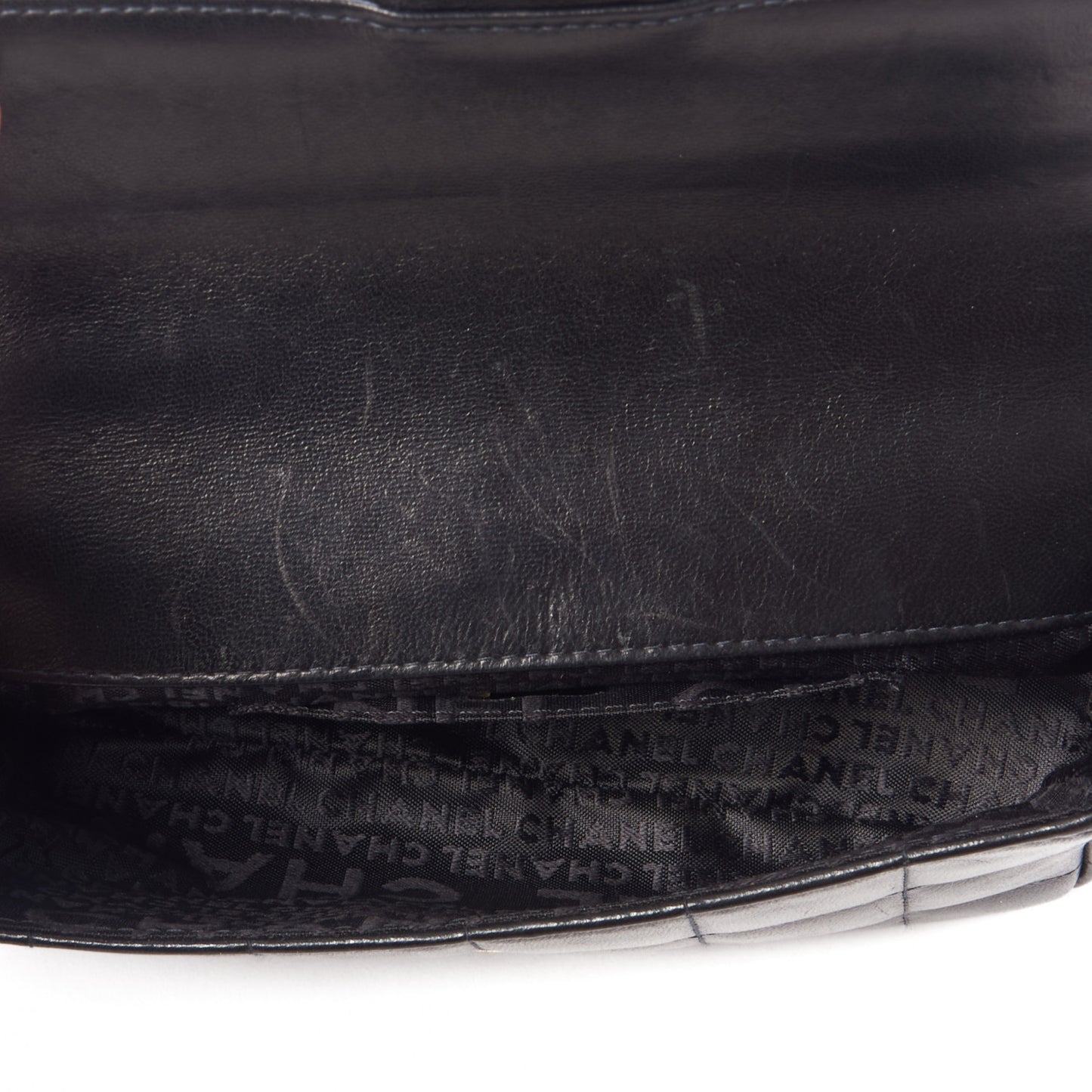 Lambskin Quilted Mini Chocolate Bar Camellia Flap Black