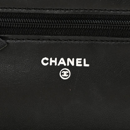 Chanel Lambskin Quilted Wallet On Chain WOC Black 6 of 10