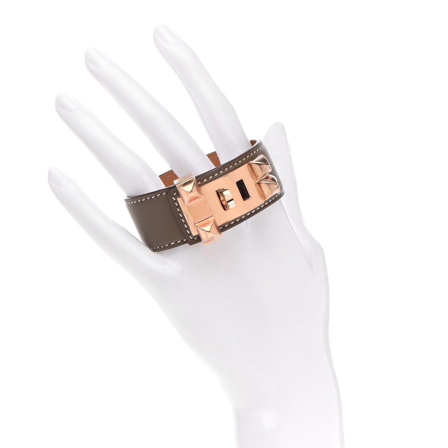 Hermes Swift Collier de Chien CDC 24 Bracelet T2 Etoupe 2 of 6