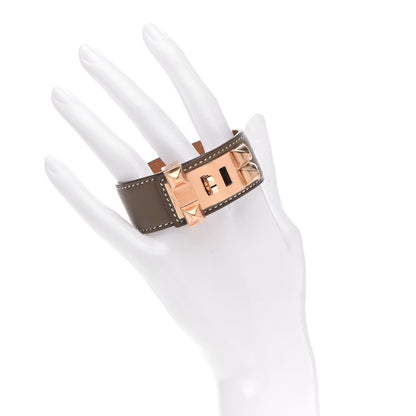 Hermes Swift Collier de Chien CDC 24 Bracelet T2 Etoupe 2 of 6