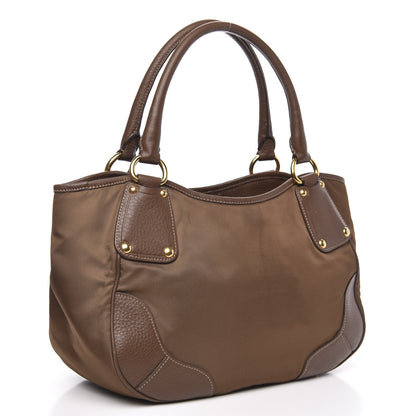 Prada Nylon Tessuto Vitello Daino Tote Corinto 3 of 11
