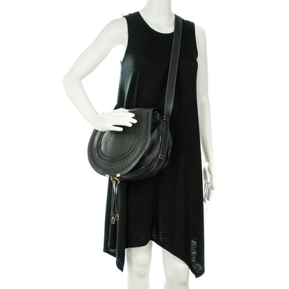 Chloe Calfskin Medium Marcie Round Crossbody Bag Black 2 of 8