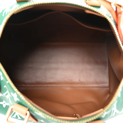 Louis Vuitton Calfskin Monogram Speedy P9 Bandouliere 30 Green Green 6 of 12