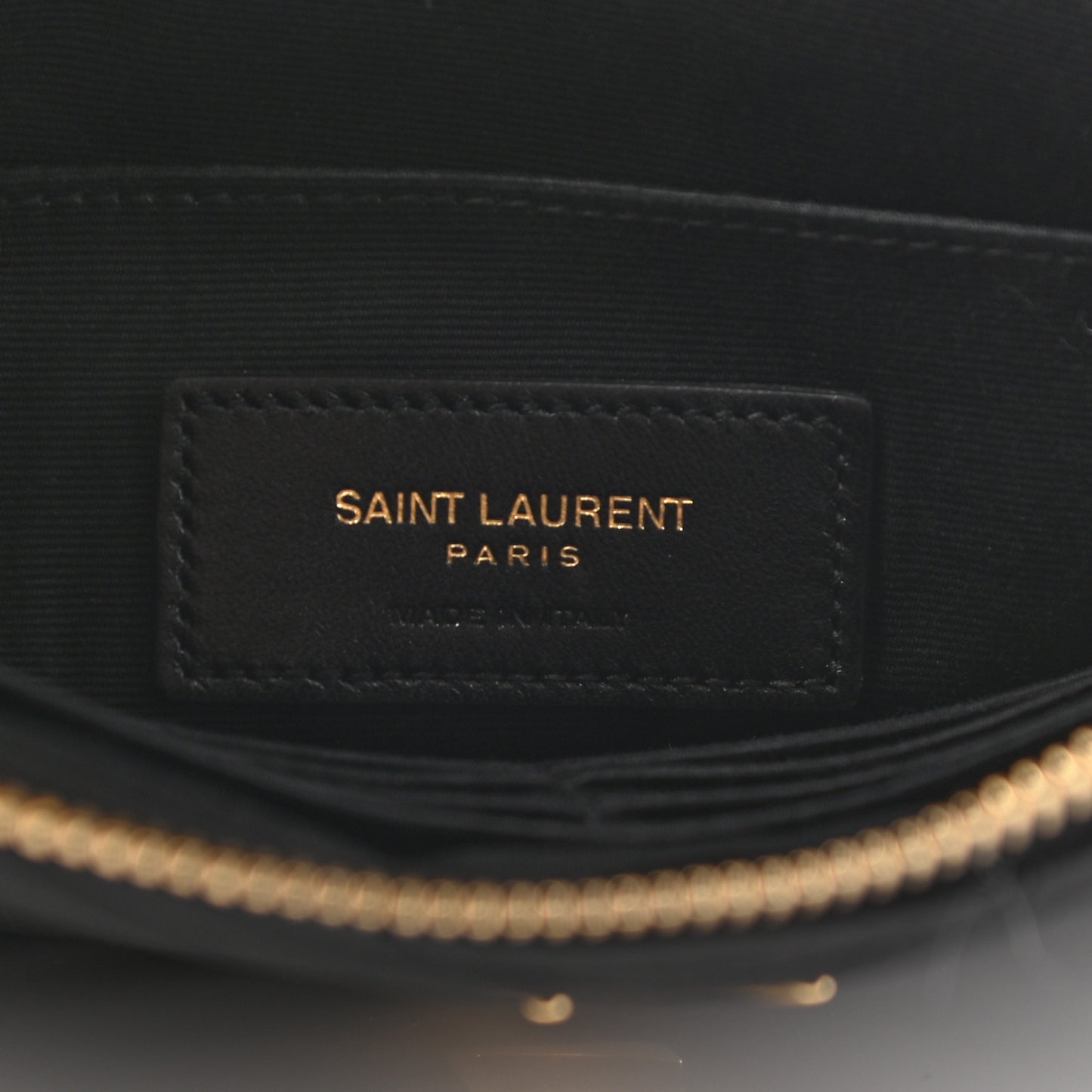 Calfskin Matelasse Chevron Monogram A5 Wristlet Black