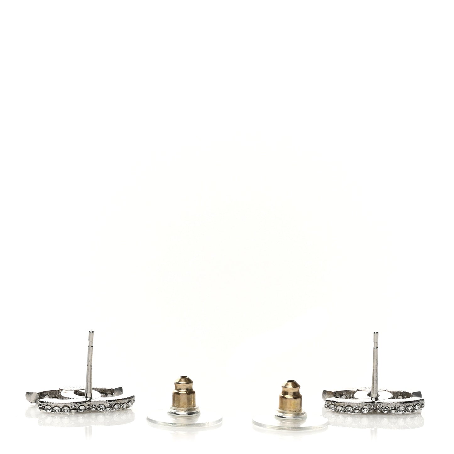 Crystal CC Earrings Silver