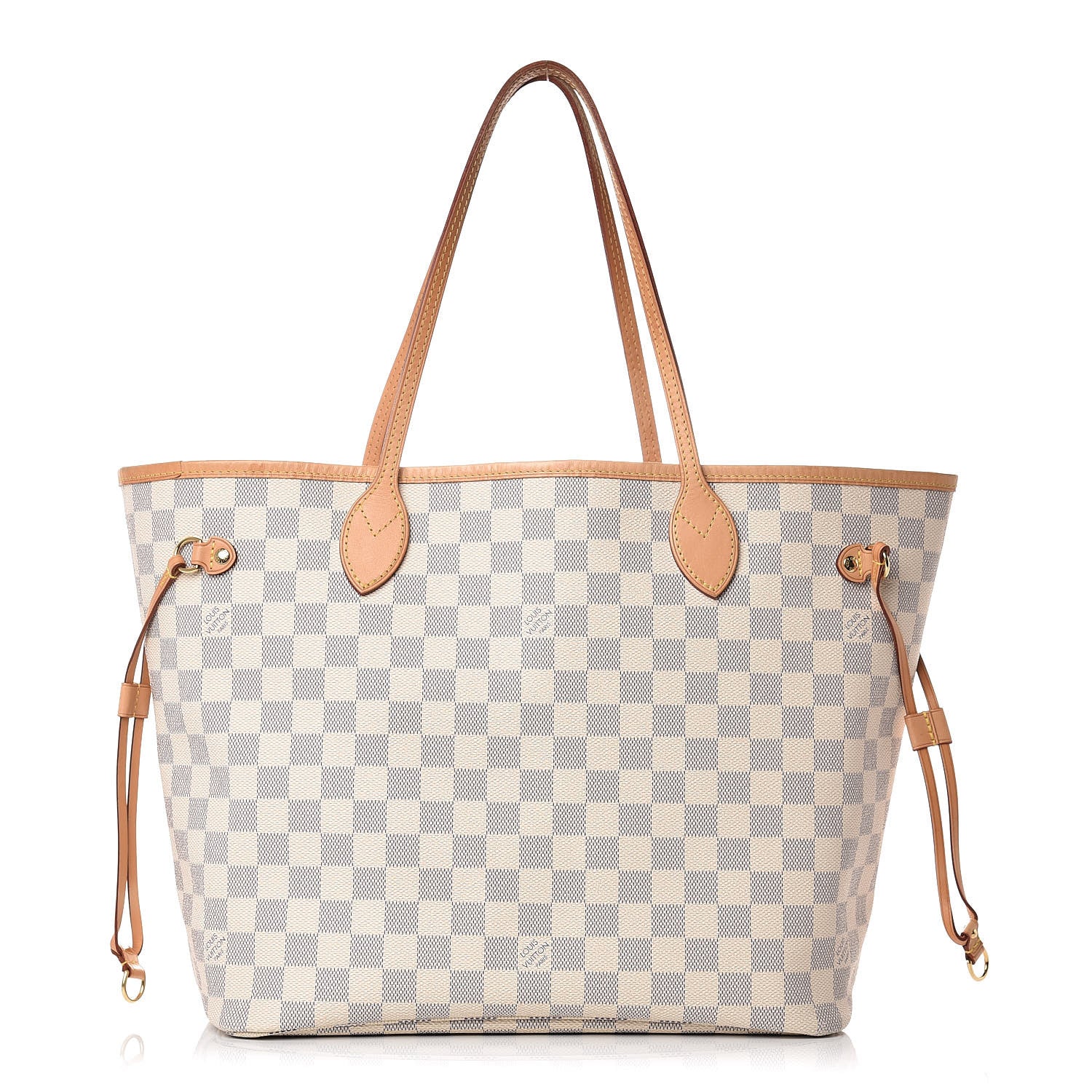 Louis Vuitton Damier Azur Neverfull MM Rose Ballerine 1 of 13