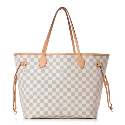 Louis Vuitton Damier Azur Neverfull MM Rose Ballerine 1 of 13