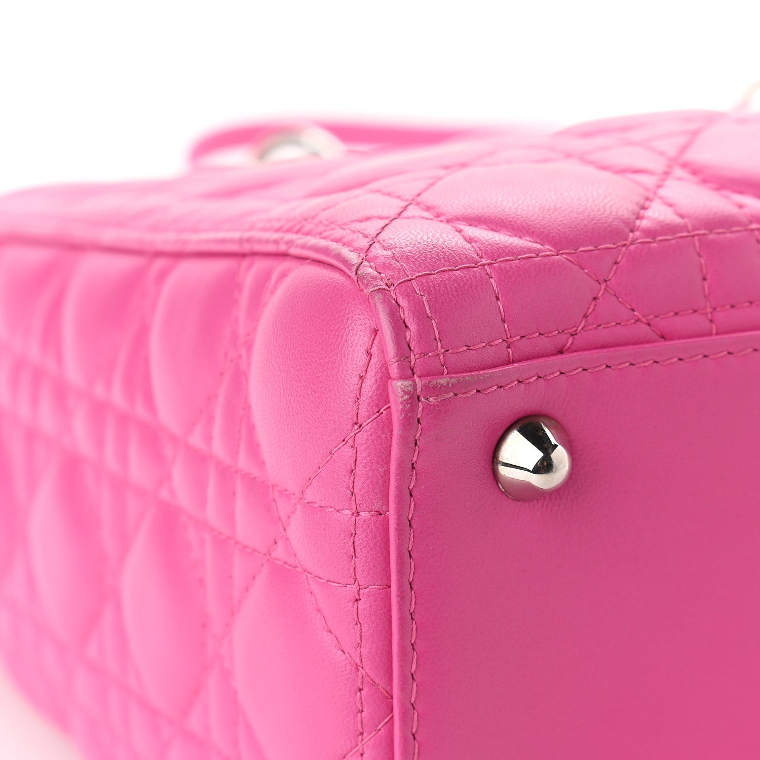 Christian Dior Lambskin Cannage Large Lady Dior Pink 10 of 14