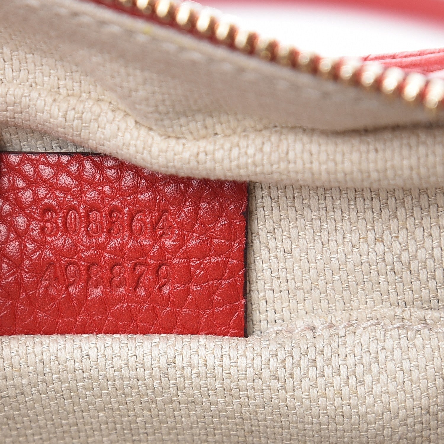 Gucci Pebbled Calfskin Small Soho Disco Bag Tabasco Red 7 of 7