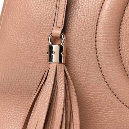 Gucci Pebbled Calfskin Medium Soho Chain Shoulder Bag Camelia 9 of 11