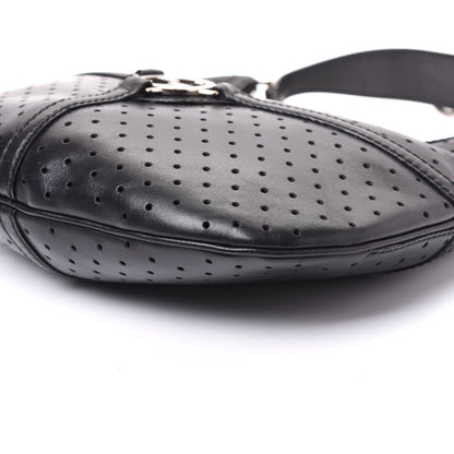 Gucci Perforated Calfskin Reins Hobo Black 7 of 8