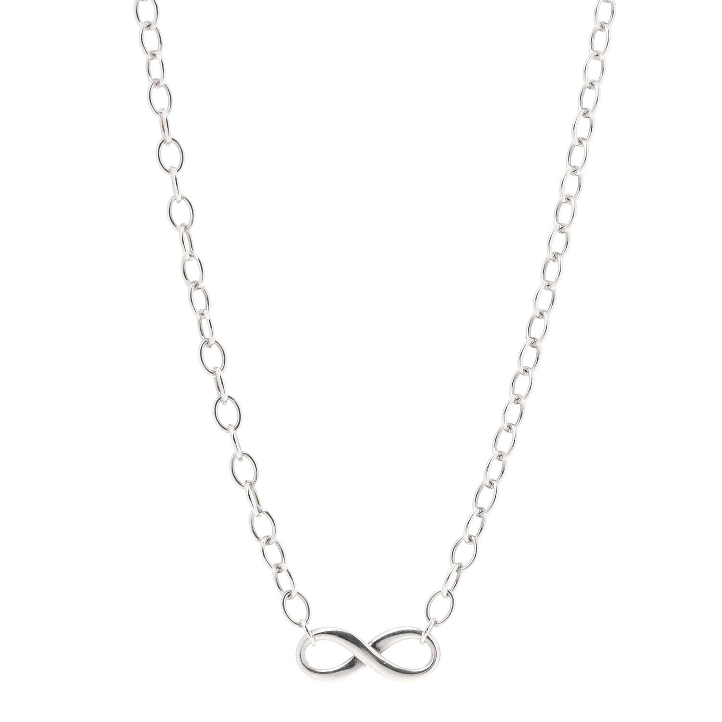 Sterling Silver Narrow Infinity Link Necklace