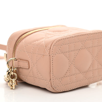 Christian Dior Lambskin Cannage Micro Vanity Case Rose Des Vents 8 of 13