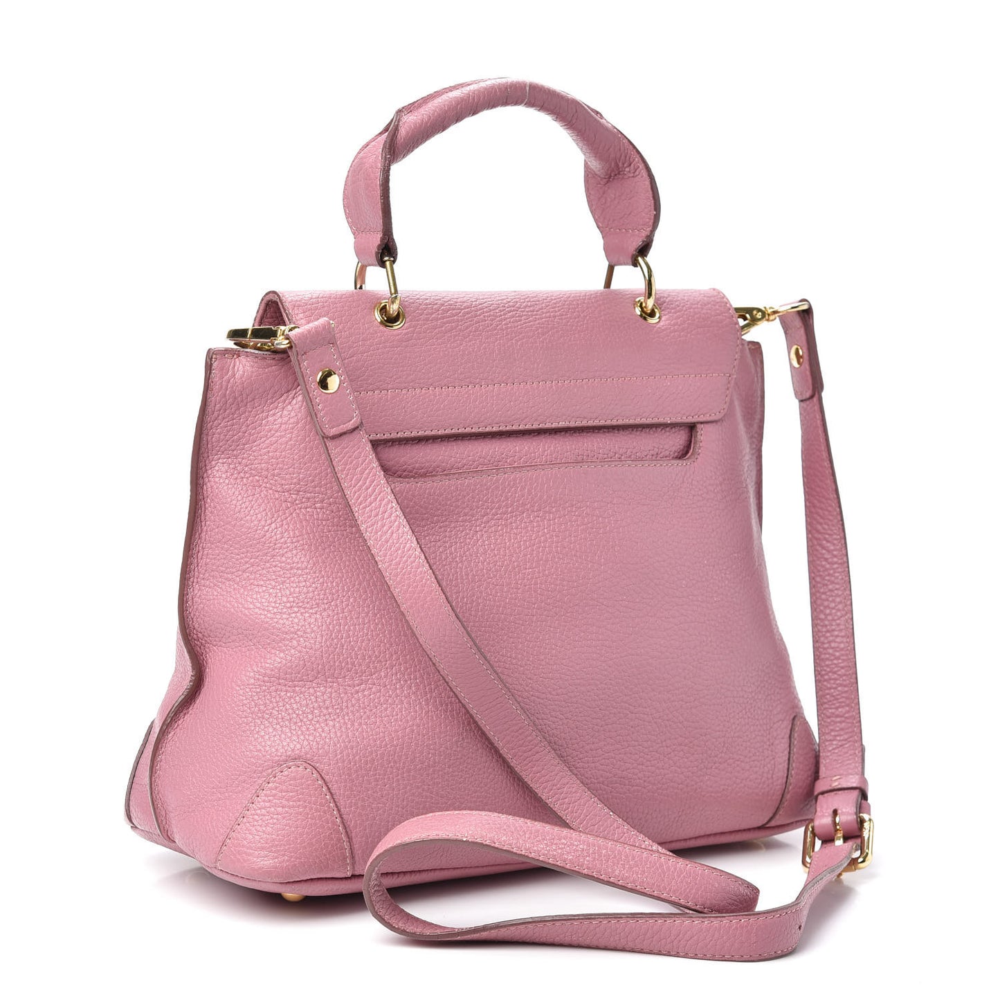 Calfskin Studded Crossbody Pink