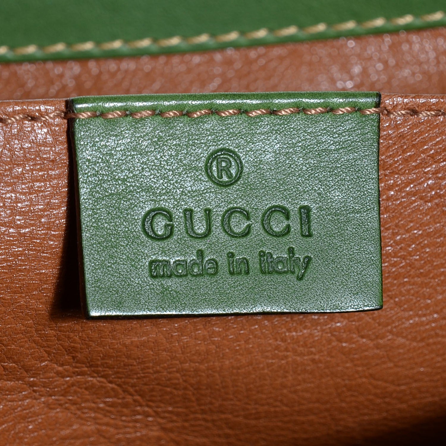Gucci Calfskin Horsebit Chain Clutch Green 6 of 7