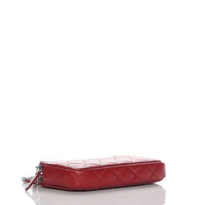 Chanel Caviar Quilted Small Clutch With Chain Red 4 of 9