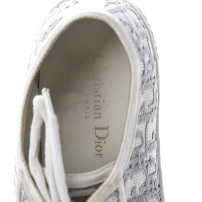 Christian Dior Canvas Oblique Walk'N'Dior Low Top Sneakers 39.5 Grey Stone 7 of 10