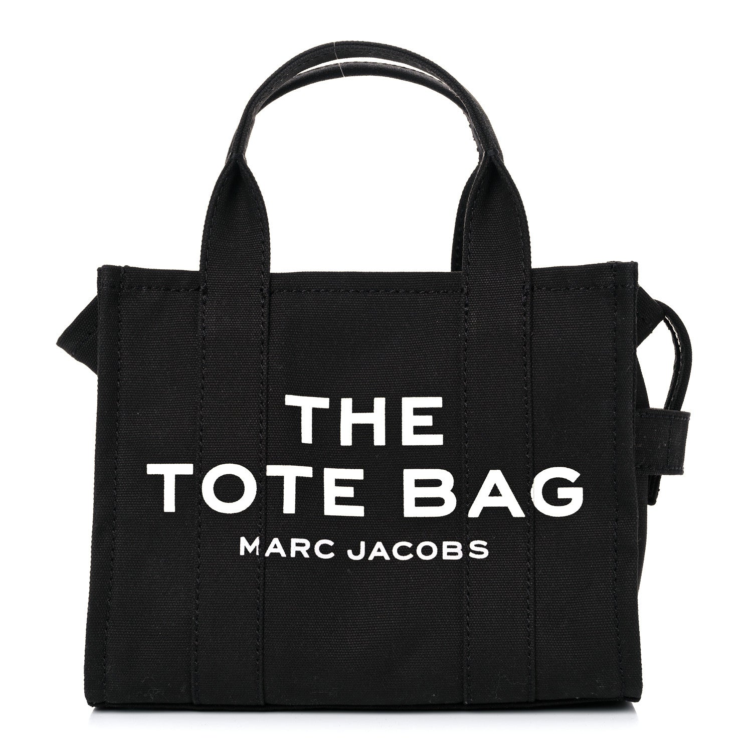 Marc Jacobs Cotton Canvas Mini The Traveler Tote Bag Black 1 of 12