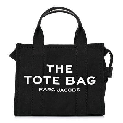 Marc Jacobs Cotton Canvas Mini The Traveler Tote Bag Black 1 of 12