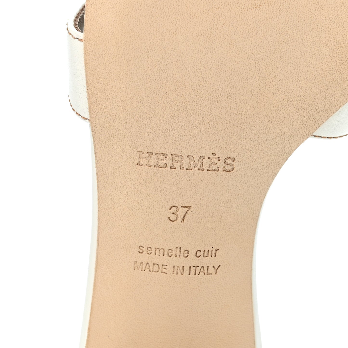 Calfskin Oasis Sandals 37 White