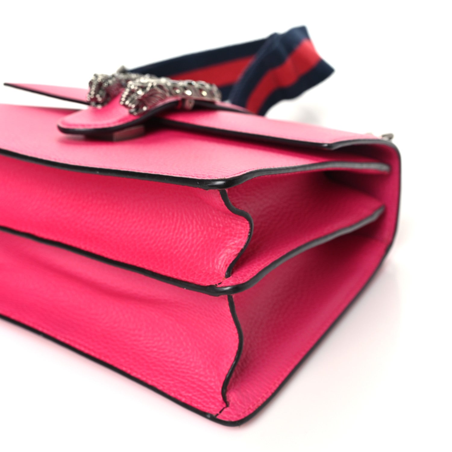 Gucci Dollar Calfskin Crystal Web Medium Dionysus Bamboo Top Handle Bag Box Pink Black Diamond 10 of 10