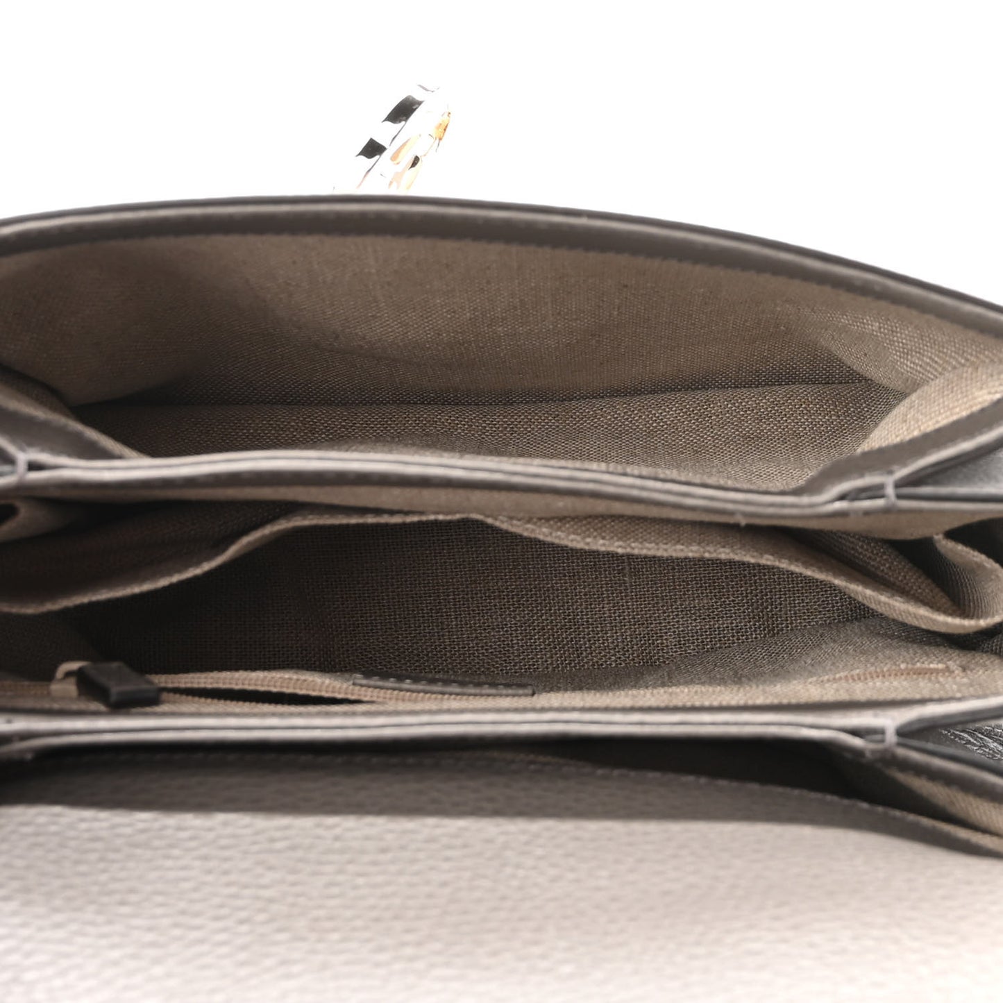 Dollar Calfskin Interlocking G Top Handle Shoulder Bag Loess